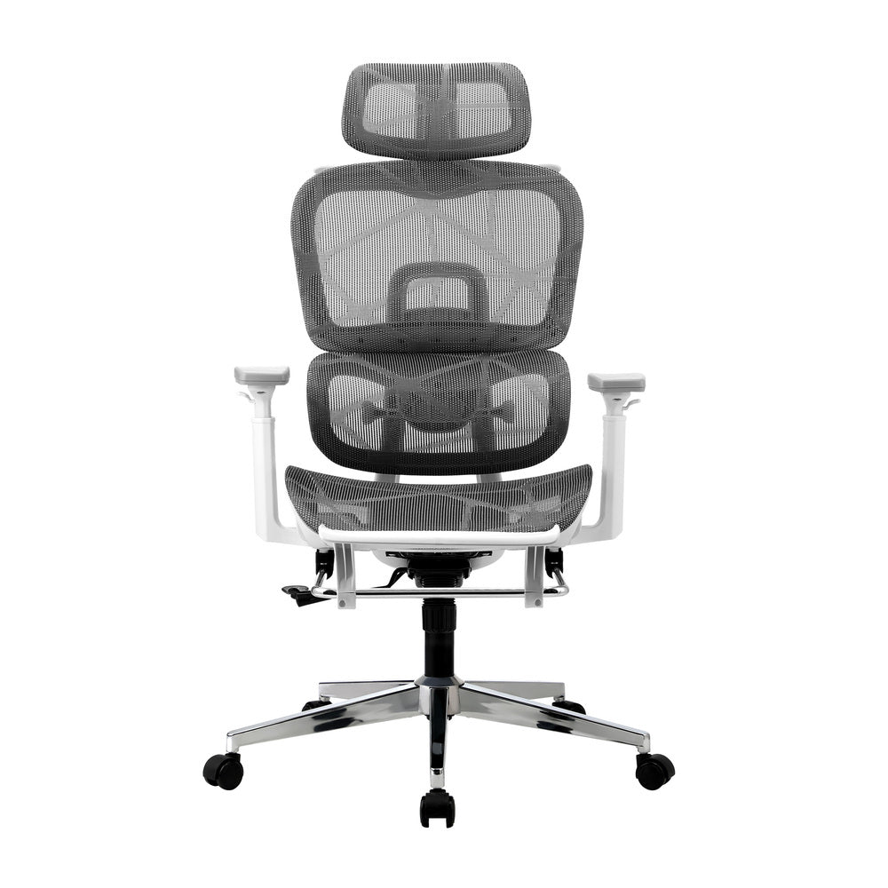 Oikiture Ergonomic Office Chair Mesh Executive Seat WH &amp; GY-Office Chair-PEROZ Accessories