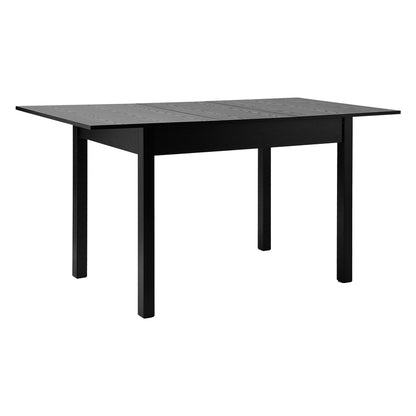 Oikiture Extendable Dining Table 1.2-1.6m Wooden Kitchen Table Black-Dining Table-PEROZ Accessories