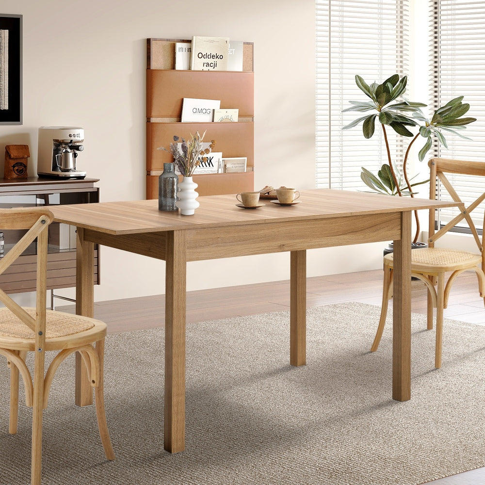 Oikiture Extendable Dining Table 1.2-1.6m Wooden Kitchen Table-Dining Table-PEROZ Accessories