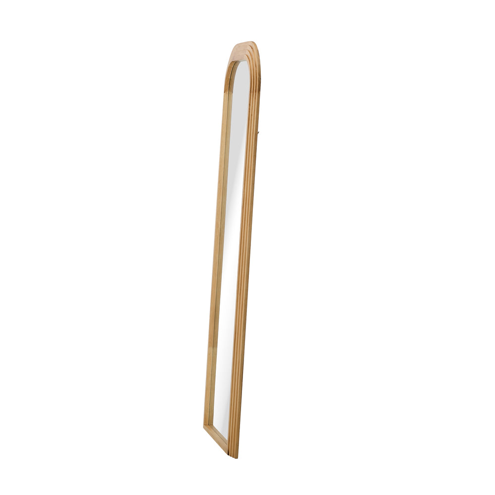 Oikiture Full Length Arch Mirror 165x60cm Natural Top Round Corner-Full Length Mirror-PEROZ Accessories