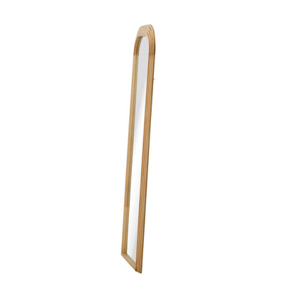 Oikiture Full Length Arch Mirror 165x60cm Natural Top Round Corner-Full Length Mirror-PEROZ Accessories