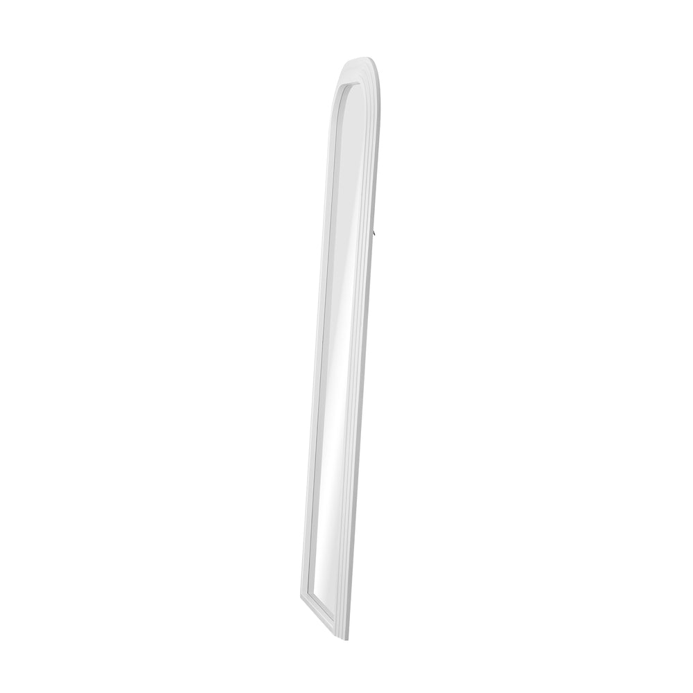 Oikiture Full Length Arch Mirror 165x60cm White Wood Top Round Corner-Full Length Mirror-PEROZ Accessories