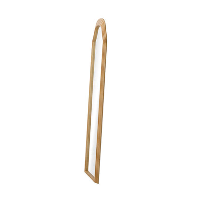 Oikiture Full Length Floor Makeup Mirror 165x60cm Natural Wood Bedroom-Full Length Mirror-PEROZ Accessories