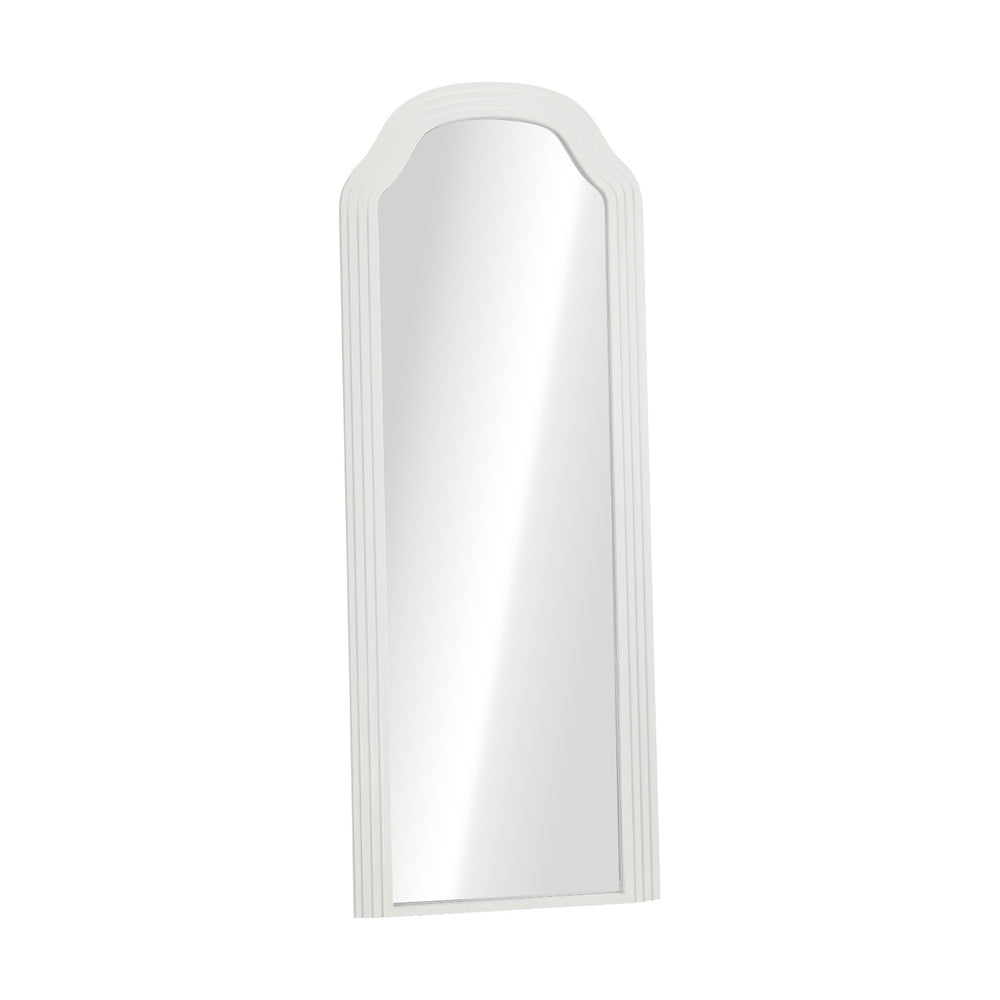 Oikiture Full Length Floor Makeup Mirrors 165x60cm White Wood Bedroom-Full Length Mirror-PEROZ Accessories