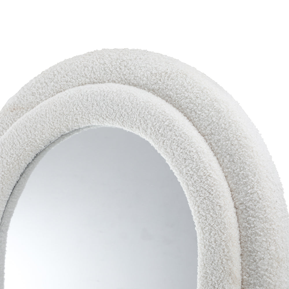 Oikiture Full Length Mirror Boucle Frame 1.6M Floor Mirrors-Full Length Mirror-PEROZ Accessories