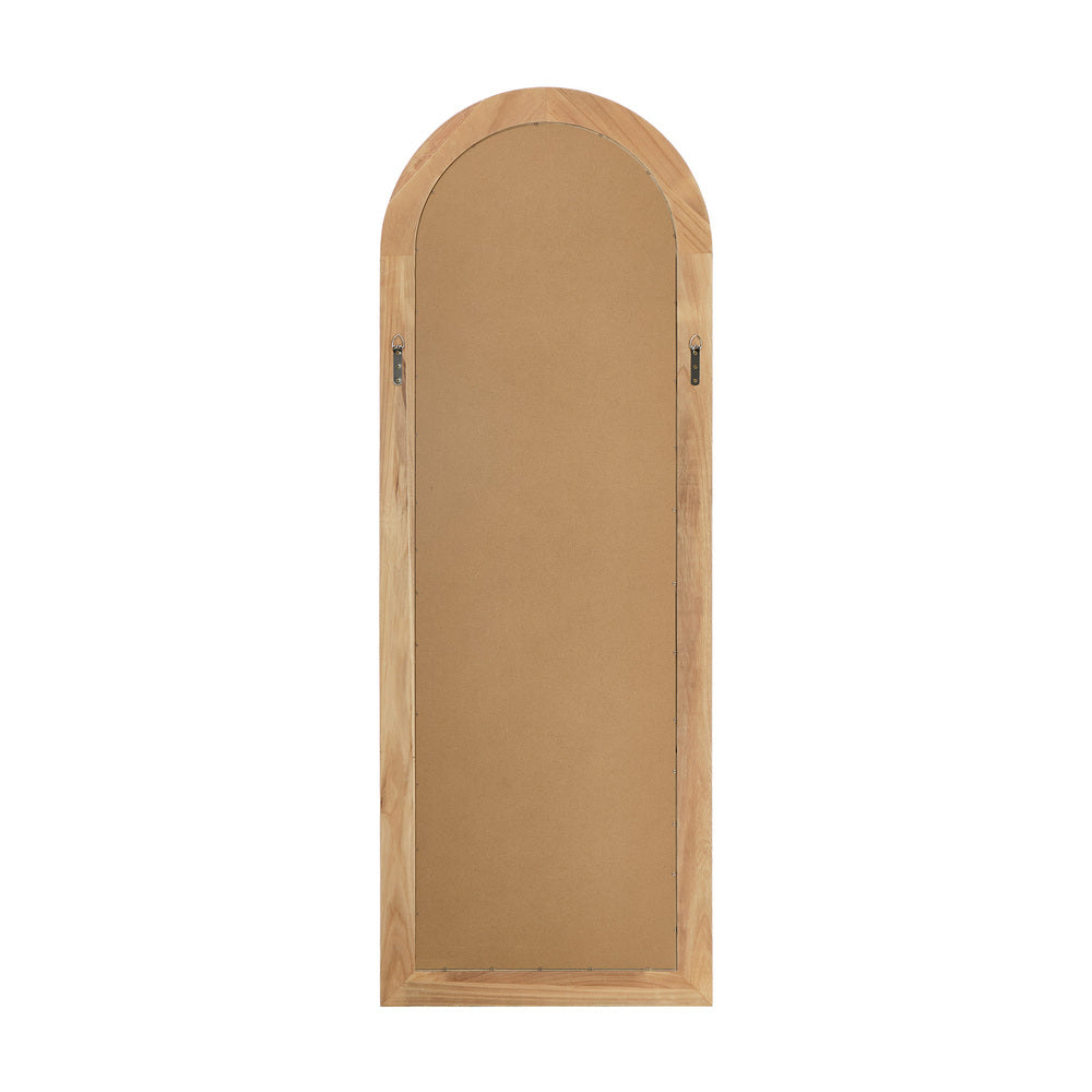Oikiture Full Length Mirror Elegance Arch 165x60cm Natural Wood-Full Length Mirror-PEROZ Accessories