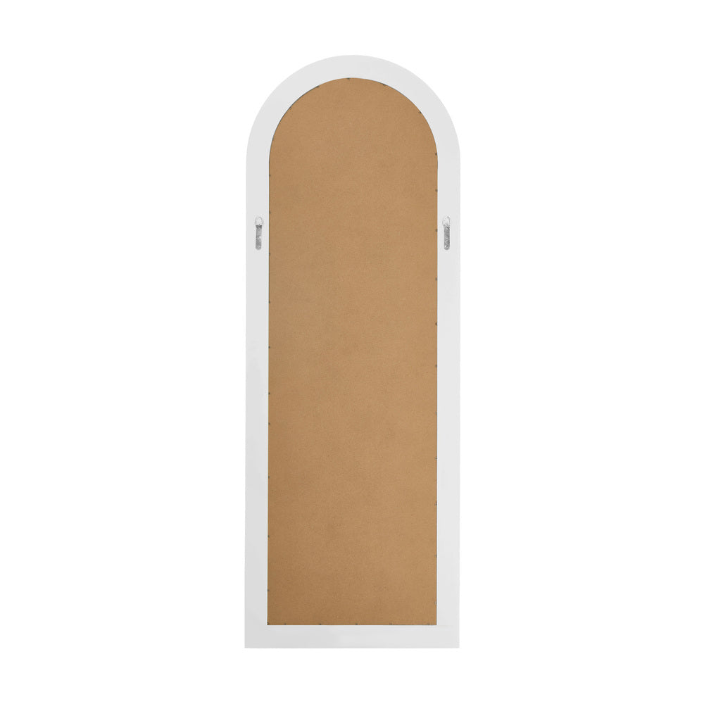 Oikiture Full Length Mirror Elegance Arch 165x60cm White Wood-Full Length Mirror-PEROZ Accessories