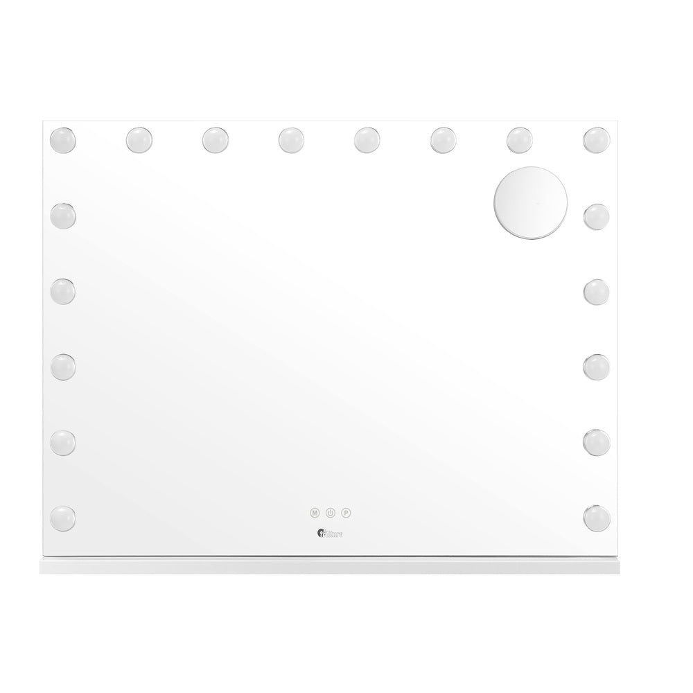 Oikiture Hollywood Makeup Mirror Magnifying LED 18 Bulbs 80x62cm-Makeup Mirrors-PEROZ Accessories