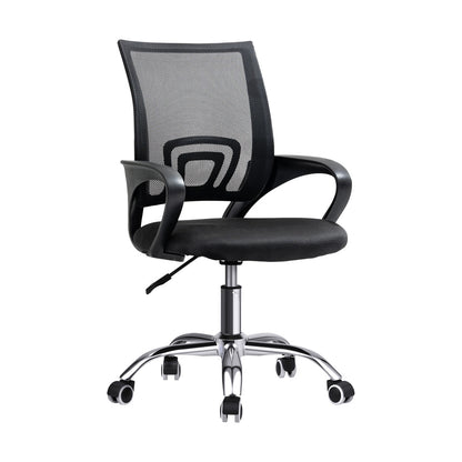 Oikiture Home Office Set BK &amp; WH Computer Desk and Mesh Office Chair-Office Set-PEROZ Accessories