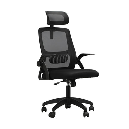 Oikiture Home Office Set Computer Desk and Mesh Office Chair Black-Office Set-PEROZ Accessories