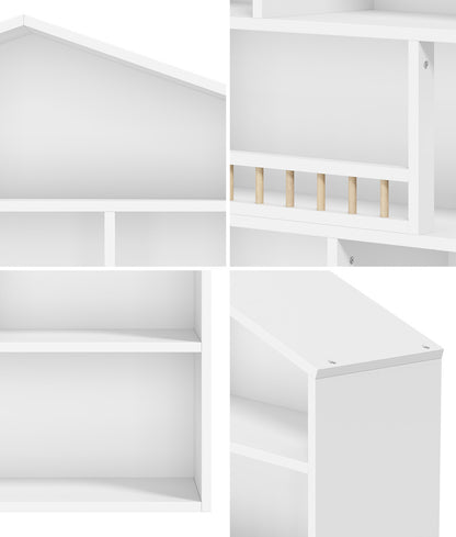 Oikiture Kids Bookshelf Bookcase Organiser Display Shelf-Bookshelf-PEROZ Accessories