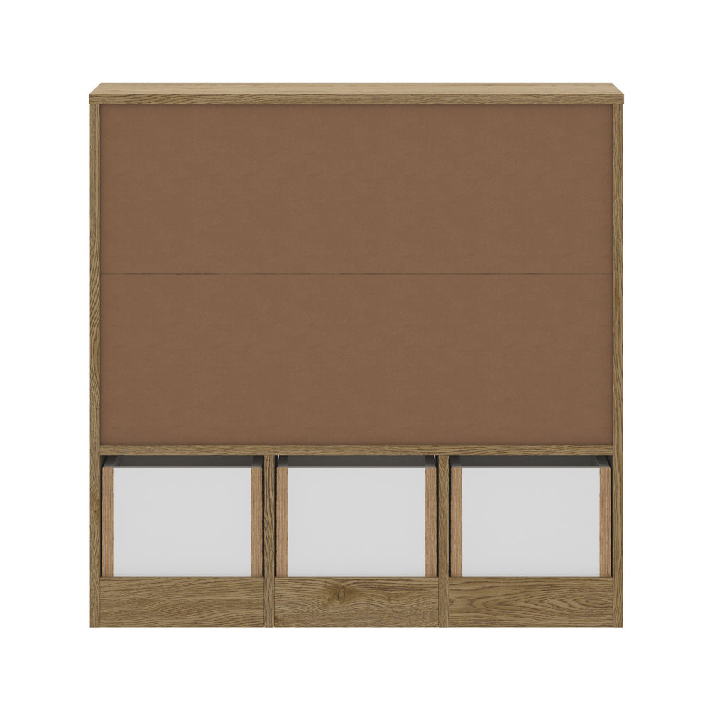 Oikiture Kids Storage Organiser Cabinet With Removable Box Natural-Kid Storage-PEROZ Accessories