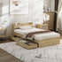 Oikiture King Single Bed Frame with Charging Ports 2 Drawers-Bed Frame-PEROZ Accessories