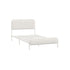 Oikiture Metal Bed Frame King Single Size Bedhead Boucle Fabric Beige-Metal Bed Frame-PEROZ Accessories