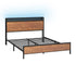 Oikiture Metal Bed Frame King Size LED USB Charge Storage Headboard-Metal Bed Frame-PEROZ Accessories