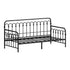 Oikiture Metal Daybed Frame Single Size Sofa Bed Steel Slat Black-Metal Bed Frame-PEROZ Accessories