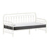 Oikiture Metal Daybed Frame Single Size Sofa Bed with Mattress Beige-Metal Bed Frame-PEROZ Accessories