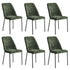 Oikiture Set of 6 Dining Chairs Chenille Fabric Padded Seat Green-Dining Chair-PEROZ Accessories