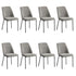 Oikiture Set of 8 Dining Chairs Chenille Fabric Padded Seat Grey-Dining Chair-PEROZ Accessories