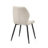 Oikiture Set of 8 Dining Chairs Padded Seat Armless Boucle White-Dining Chairs-PEROZ Accessories