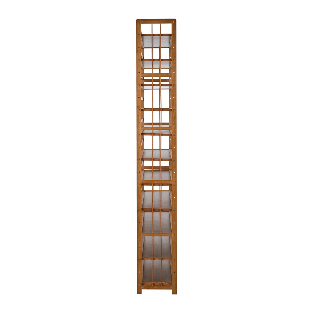 Oikiture Shoe Rack Storage Organizer 11 Shelves Bamboo Brown-Shoe Storage Cabinet-PEROZ Accessories