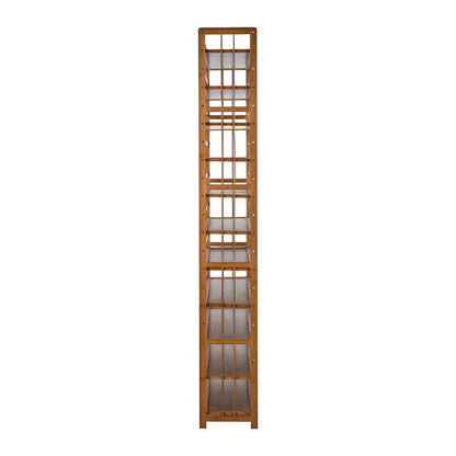 Oikiture Shoe Rack Storage Organizer 11 Shelves Bamboo Brown-Shoe Storage Cabinet-PEROZ Accessories