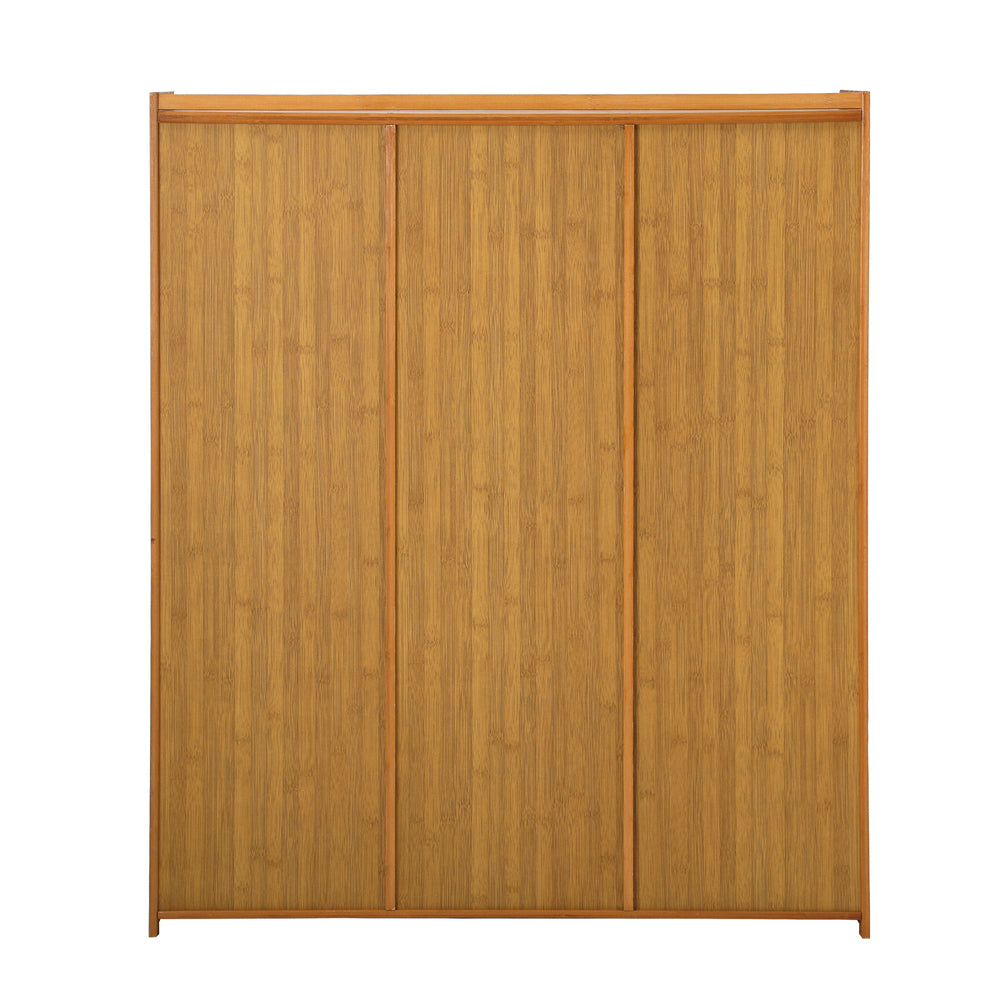 Oikiture Shoe Storage Cabinet 3 Doors 7 Shelves Brown-Shoe Storage Cabinet-PEROZ Accessories