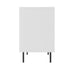 Oikiture Sideboard Buffet Tempered Glass Door 2 Drawers White-Sideboard-PEROZ Accessories