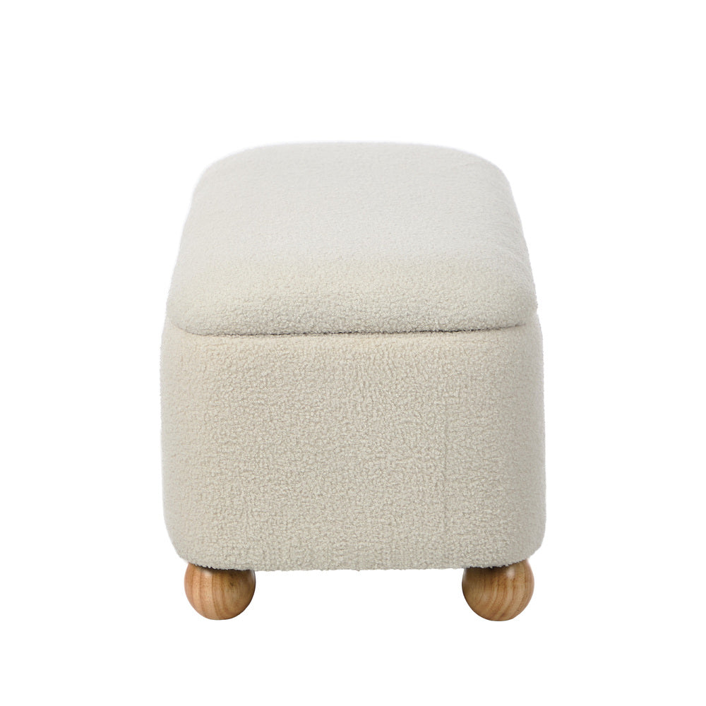 Oikiture Storage Ottoman Blanket Box Teddy Stool Bench-Ottoman-PEROZ Accessories