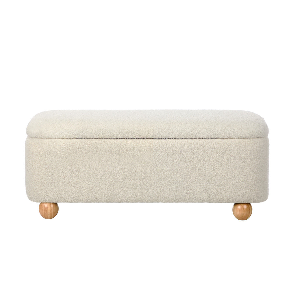 Oikiture Storage Ottoman Blanket Box Teddy Stool Bench-Ottoman-PEROZ Accessories