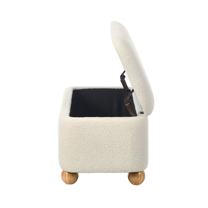 Oikiture Storage Ottoman Blanket Box Teddy Stool Bench-Ottoman-PEROZ Accessories