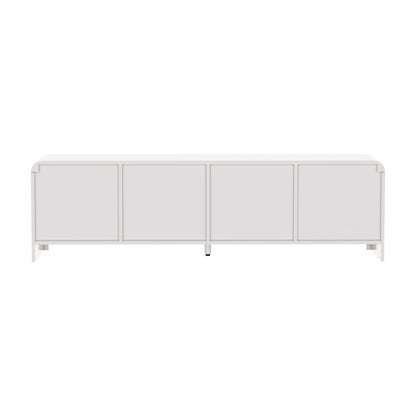 Oikiture TV Cabinet Entertainment Unit Stand 160cm Fluted Doors-Entertainment Unit-PEROZ Accessories