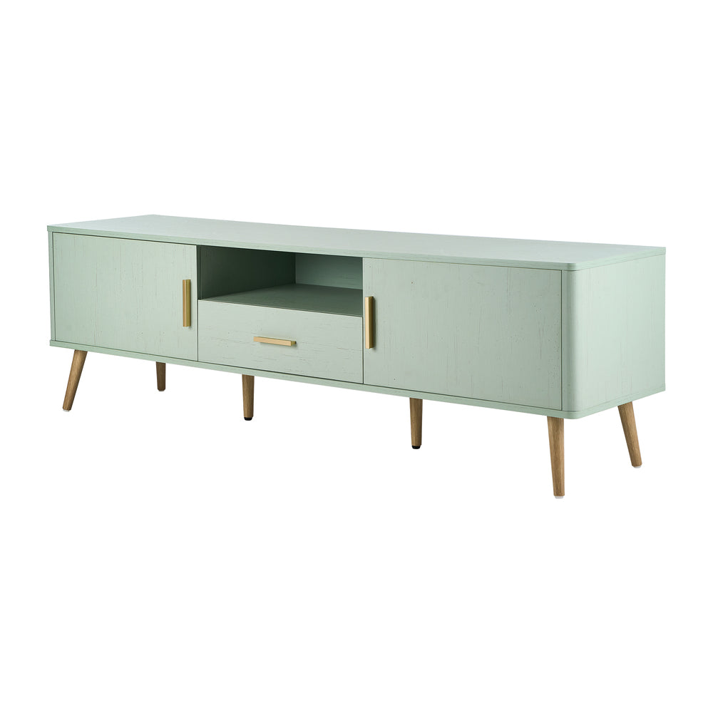 Oikiture TV Cabinet Entertainment Unit Stand 160cm Green-Entertainment Units-PEROZ Accessories