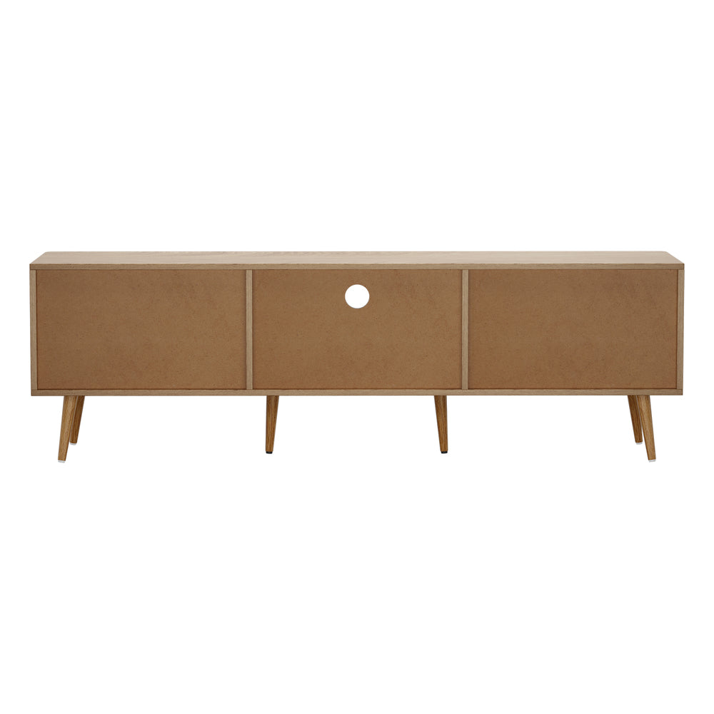 Oikiture TV Cabinet Entertainment Unit Stand 160cm Natural-Entertainment Unit-PEROZ Accessories