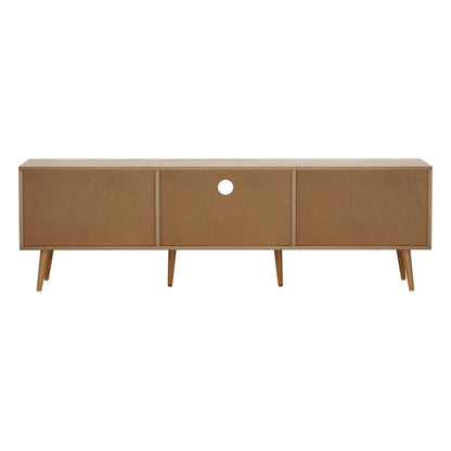 Oikiture TV Cabinet Entertainment Unit Stand 160cm Natural-Entertainment Unit-PEROZ Accessories