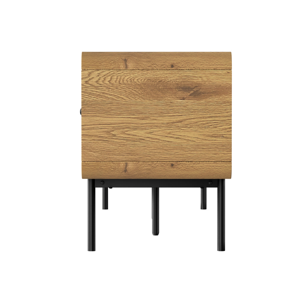 Oikiture TV Cabinet Entertainment Unit Stand 180cm Oak-Entertainment Units-PEROZ Accessories