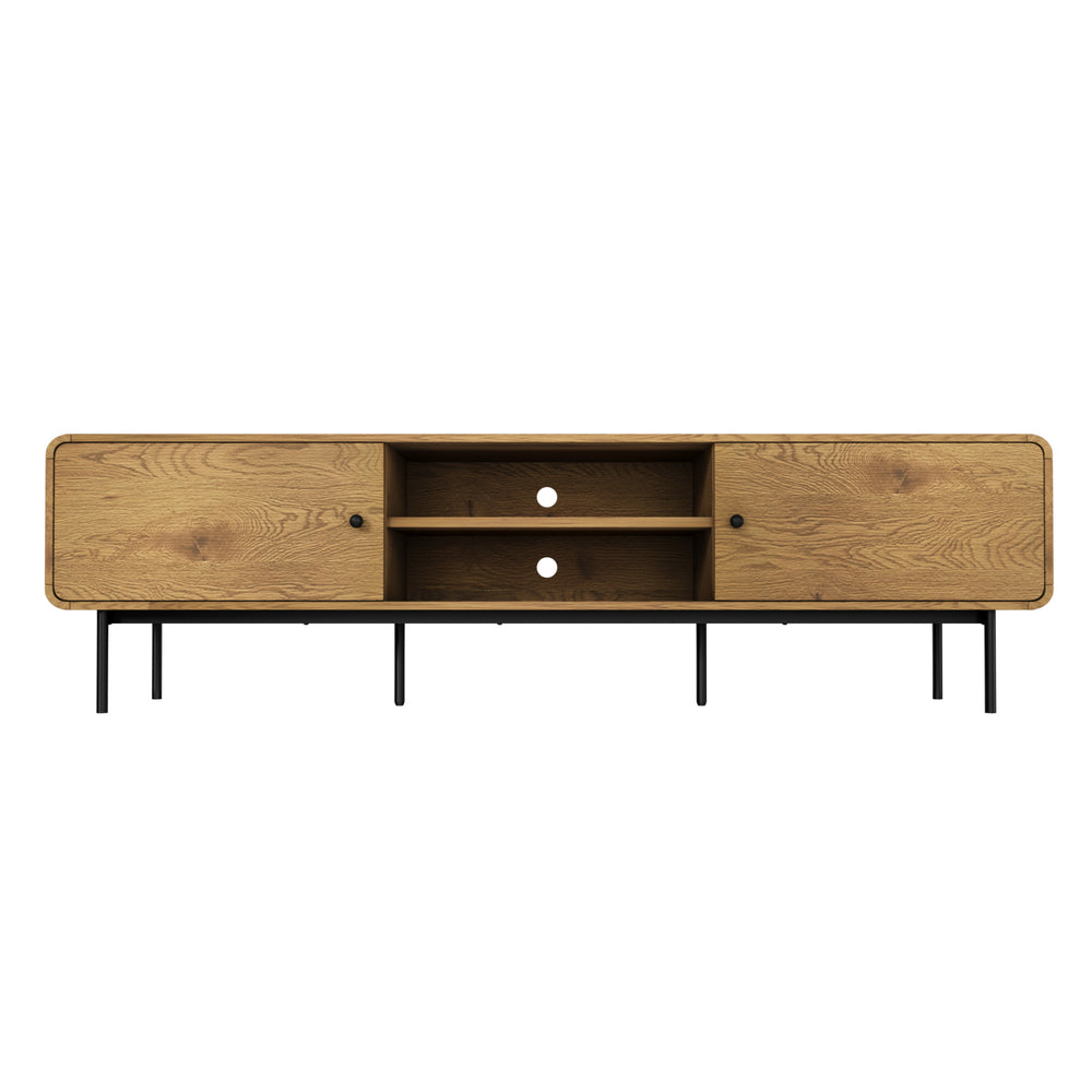 Oikiture TV Cabinet Entertainment Unit Stand 180cm Oak-Entertainment Units-PEROZ Accessories