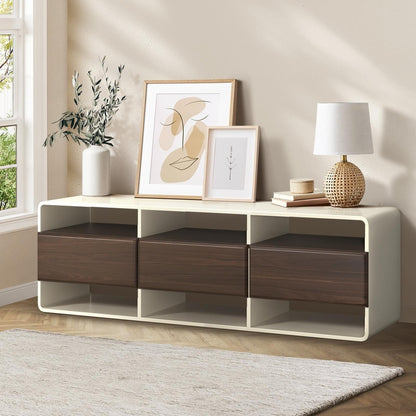 Oikiture TV Cabinet Entertainment Unit Stand 3 Drawers 6 Open Shelves 140cm-Entertainment Unit-PEROZ Accessories