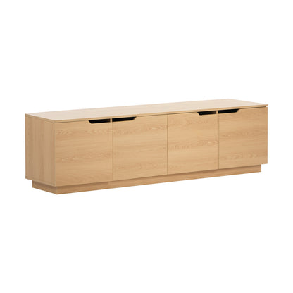 Oikiture TV Cabinet Entertainment Unit Wooden Storage Shelf 180cm-Entertainment Unit-PEROZ Accessories