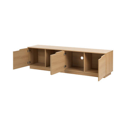 Oikiture TV Cabinet Entertainment Unit Wooden Storage Shelf 180cm-Entertainment Unit-PEROZ Accessories