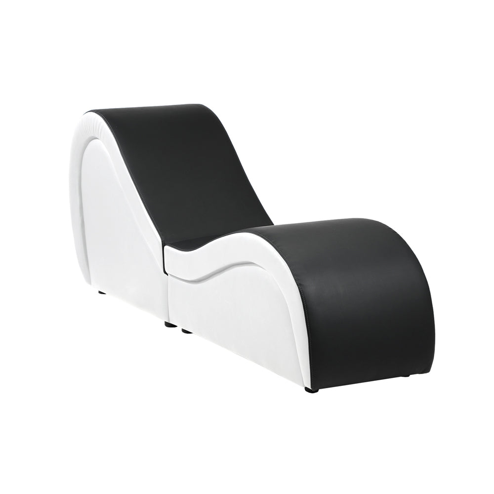 Oikiture Tantra Sofa Love Seat Chaise Lounge Couples Yoga Bed BK &amp; WH-Sofa-PEROZ Accessories