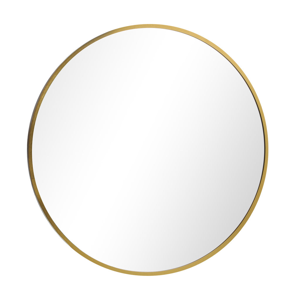 Oikiture Wall Mirror Round 70cm Gold-Wall Mirror-PEROZ Accessories