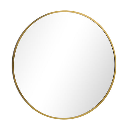 Oikiture Wall Mirror Round 70cm Gold-Wall Mirror-PEROZ Accessories