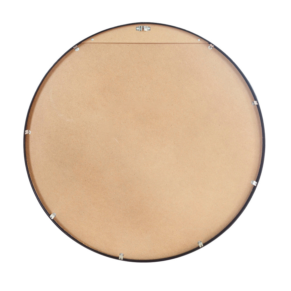 Oikiture Wall Mirror Round Black 80cm-Wall Mirror-PEROZ Accessories