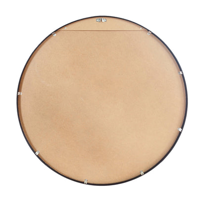 Oikiture Wall Mirror Round Black 80cm-Wall Mirror-PEROZ Accessories