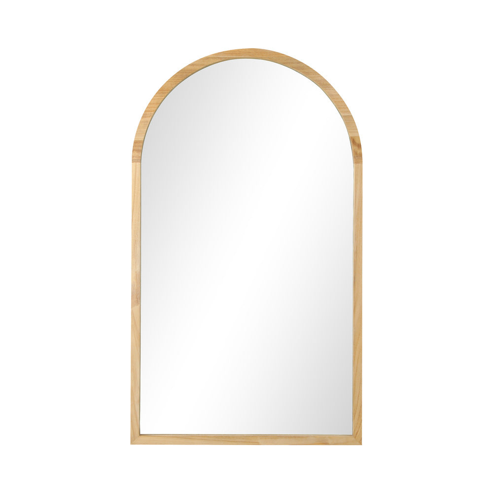 Oikiture Wall Mirror Wooden Frame Arched 86 x 50cm-Wall Mirror-PEROZ Accessories