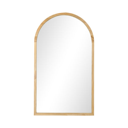 Oikiture Wall Mirror Wooden Frame Arched 86 x 50cm-Wall Mirror-PEROZ Accessories