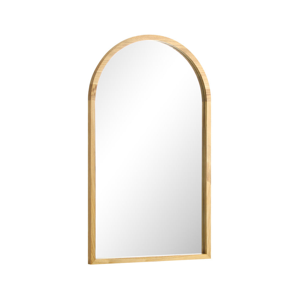 Oikiture Wall Mirror Wooden Frame Arched 86 x 50cm-Wall Mirror-PEROZ Accessories