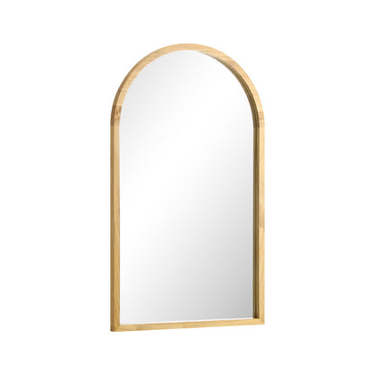 Oikiture Wall Mirror Wooden Frame Arched 86 x 50cm-Wall Mirror-PEROZ Accessories