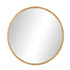 Oikiture Wall Mirror with Wood Frame 90cm Round-Wall Mirror-PEROZ Accessories